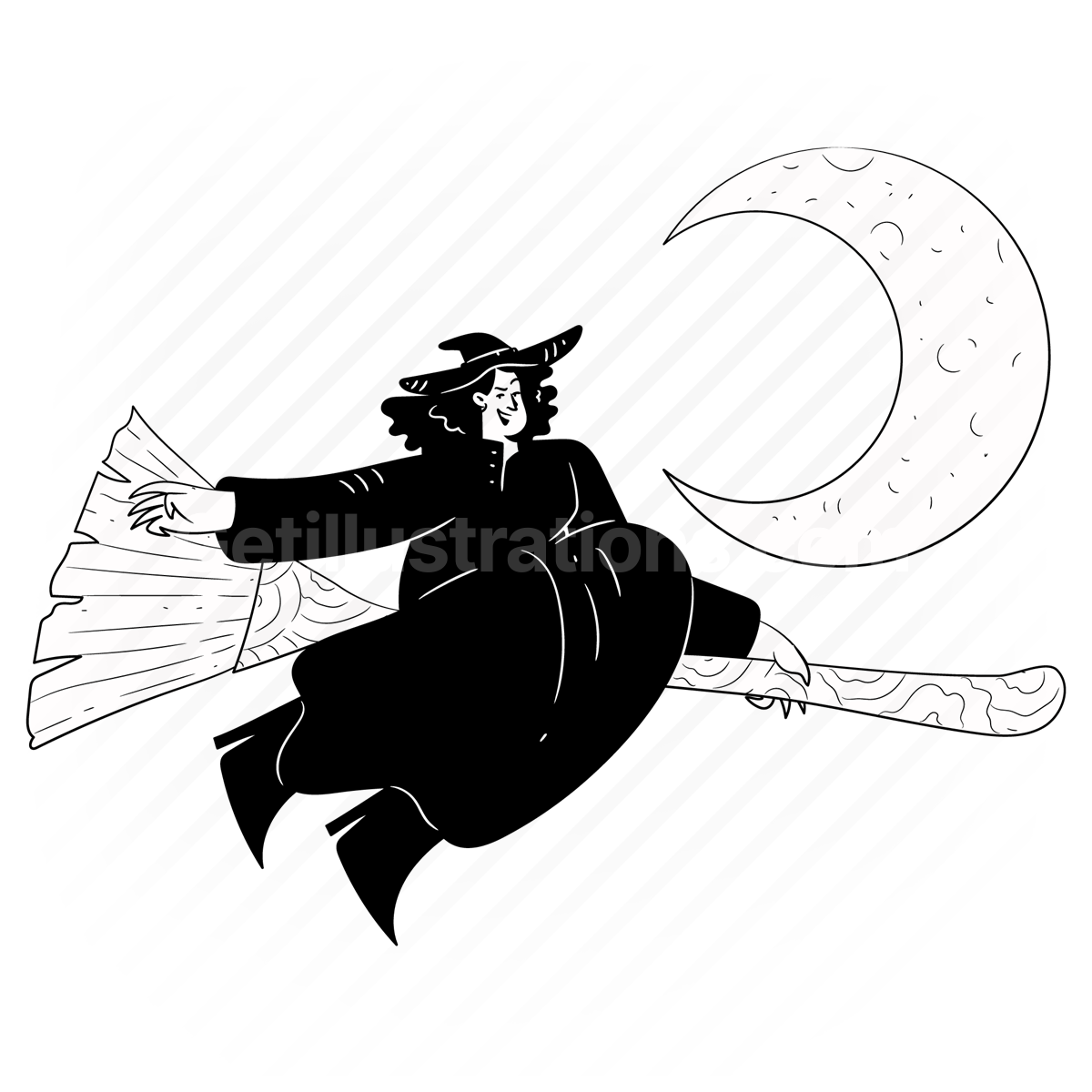 witch, magic, magical, spooky, scary, flying, broomstick, horror, halloween